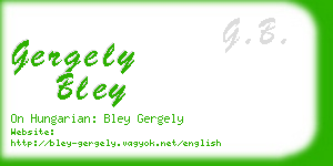 gergely bley business card